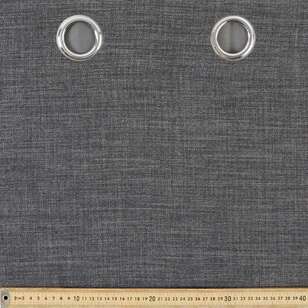 Gummerson Rylee Triple Weave Eyelet Cut, Hem & Hang Curtain Fabric Graphite 270 cm