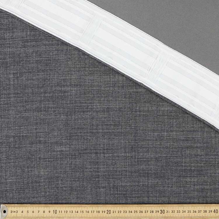 Gummerson Rylee Triple Weave Multi Header Cut, Hem & Hang Curtain Fabric Graphite 270 cm