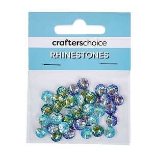 Crafters Choice Rhinestone Scales Gems Pack 8 mm Blue, Green & Purple 8 mm