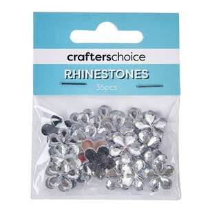 Crafters Choice Stick On Gems Pack 30 Pieces Clear 16 mm
