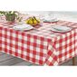 KOO Gingham Printed Flannel Back Tablecloth Red
