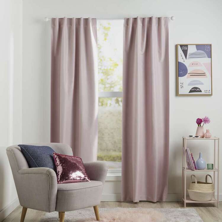 KOO Kids Chloe Blockout Concealed Tab Curtains Pink