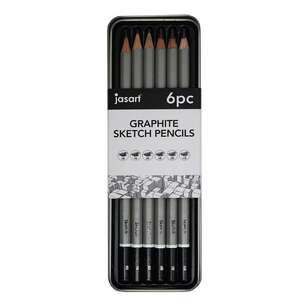 Jasart Sketching Pencil Tin 6  Multicoloured