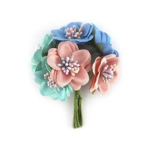 Vivaldi Blossoms 6 Pack Pastel Flower Blue / Green / Pink