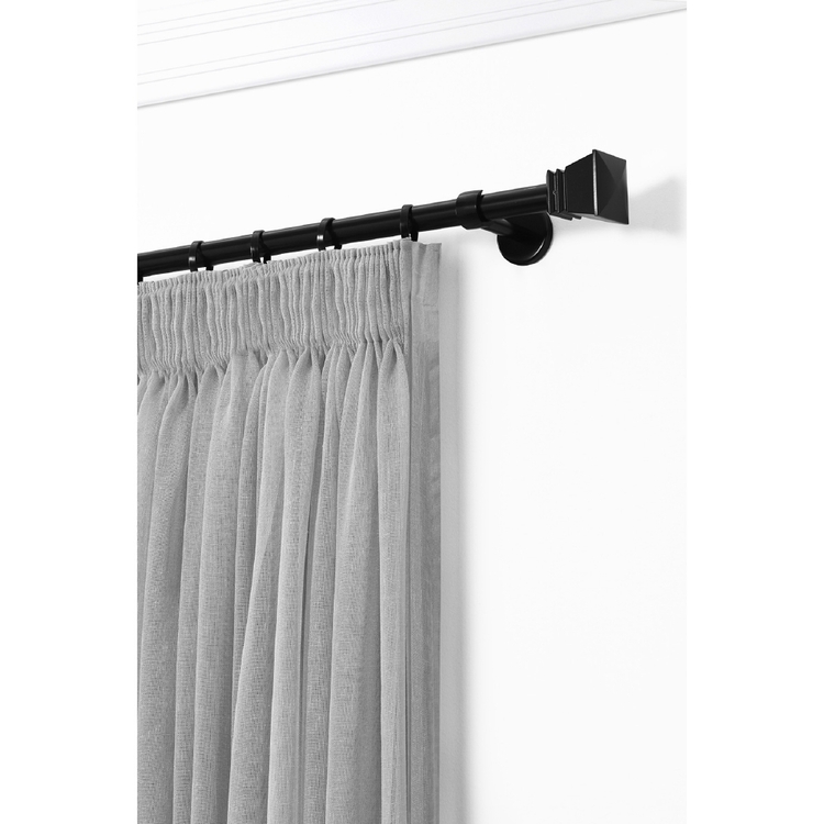 Caprice 19/22mm Stamford Accent Expandable Curtain Rod Set Black