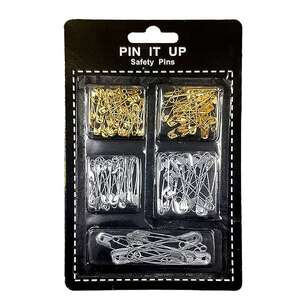 Safety Pins 100 Pack Multicoloured