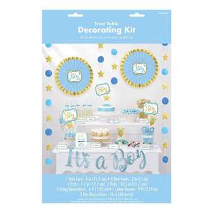 Amscan Baby Shower Blue Buffet Decorating Kit 23 Pieces Multicoloured