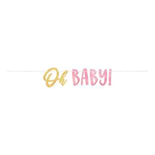 Amscan Oh Baby Girl Letter Banner Kit Multicoloured