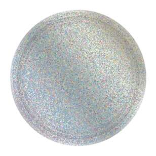 Amscan Prismatic Round Plates 8 Pack Silver 17 cm
