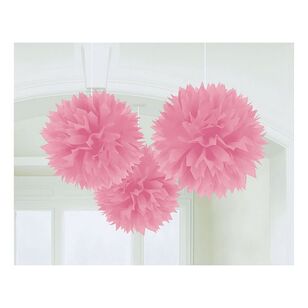 Amscan Fluffy Tissue Decoration 3 Pack New Pink