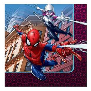 Amscan Spider-Man Webbed Wonder Beverage Napkins 16 Pack Multicoloured