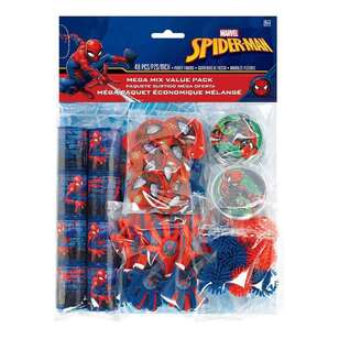 Amscan Spider-Man Webbed Wonder Mega Mix Favour Value Pack Multicoloured