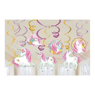 Amscan Magical Unicorn 12 Piece Swirl Value Pack Multicoloured