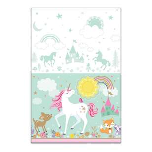Amscan Magical Unicorn Plastic Table Cover Multicoloured