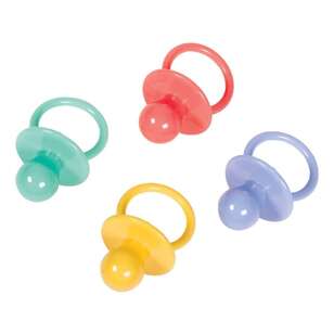 Amscan Baby Shower Large Pacifiers 8 Pack Multicoloured