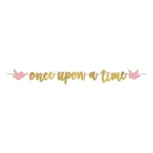 Amscan Disney Princess Once Upon A Time Glitter Ribbon Letter Banner Multicoloured