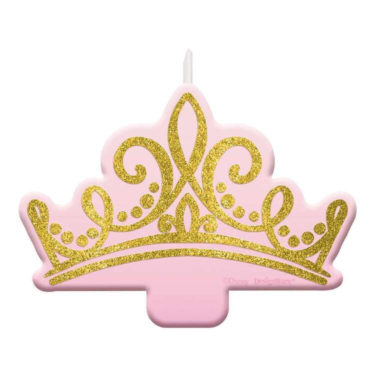 Amscan Disney Princess Once Upon A Time Glitter Candle Multicoloured