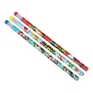 Amscan Super Mario Bros Pencils 12 Pack Multicoloured