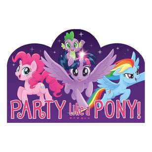 Amscan My Little Pony Friendship Adventures Postcard Invitations 8 Pack Multicoloured