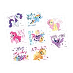 Amscan My Little Pony Friendship Adventures Tattoo Favours Multicoloured
