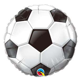 Qualatex Soccer Ball Round Foil Balloon Multicoloured 18 Inches