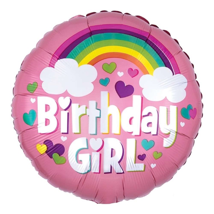 Anagram Rainbow Fun Birthday Girl Foil Balloon Multicoloured