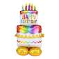 Anagram Airloonz Birthday Cake Balloon Multicoloured