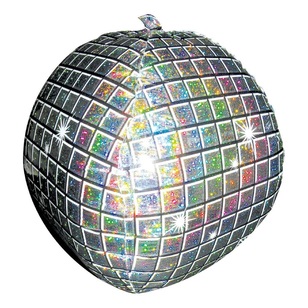 Anagram Holographic Disco Ball UltraShape Foil Balloon  Multicoloured