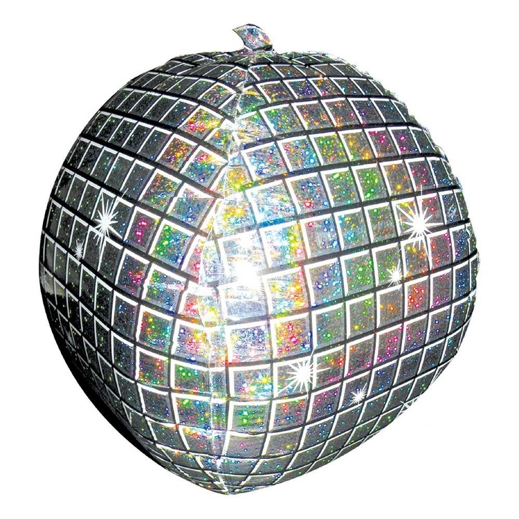Anagram Holographic Disco Ball UltraShape Foil Balloon