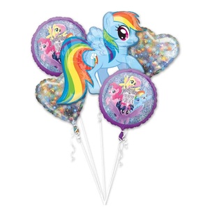 Anagram Little Miss Pony Balloon Bouquet Multicoloured
