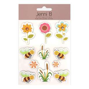 Jenni B Bees & Flower Stickers Yellow