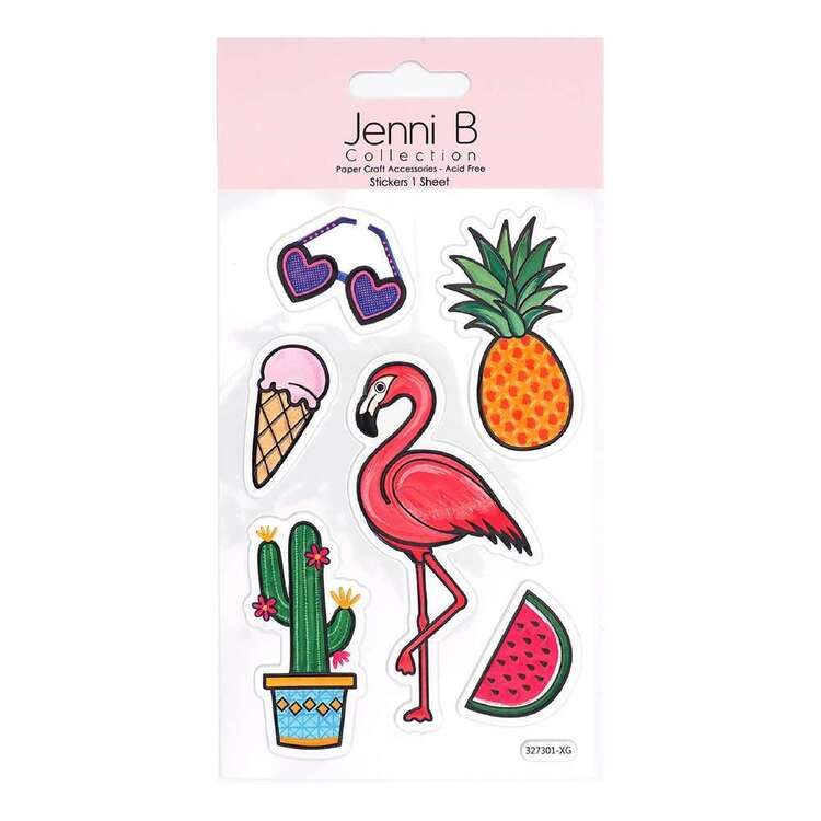 Jenni B 6 Pieces Teen Flamingo Stickers