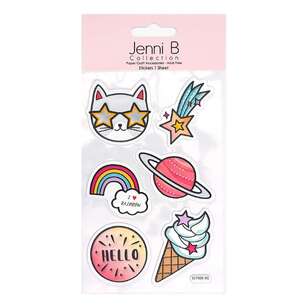 Jenni B 6 Pieces Teen Catspace Stickers Multicoloured