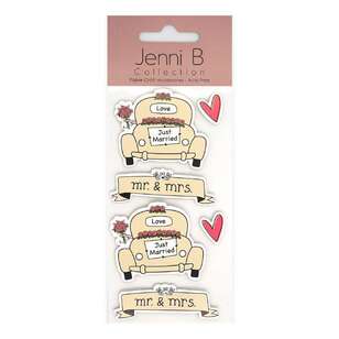 Jenni B Just Married Car Stickers Pinks