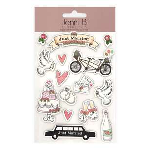 Jenni B Just Married Doves Stickers Pinks