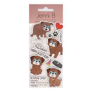 Jenni B Pugs Stickers Browns