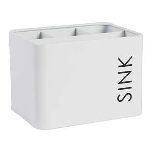 Living Space Sink Tin White 17 x 13 x 12 cm
