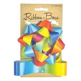 Artwrap Large Rainbow Star Bow & Ribbon  Rainbow