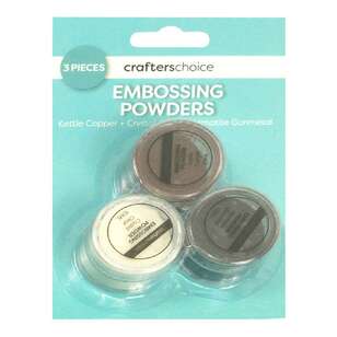 Crafters Choice Kettle Copper, Clear & Gunmetal Embossing Trio Pack Multicoloured
