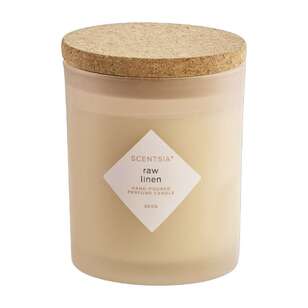 Scentsia Raw Linen Scented 300g Candle With Cork Lid Raw Linen 300 g