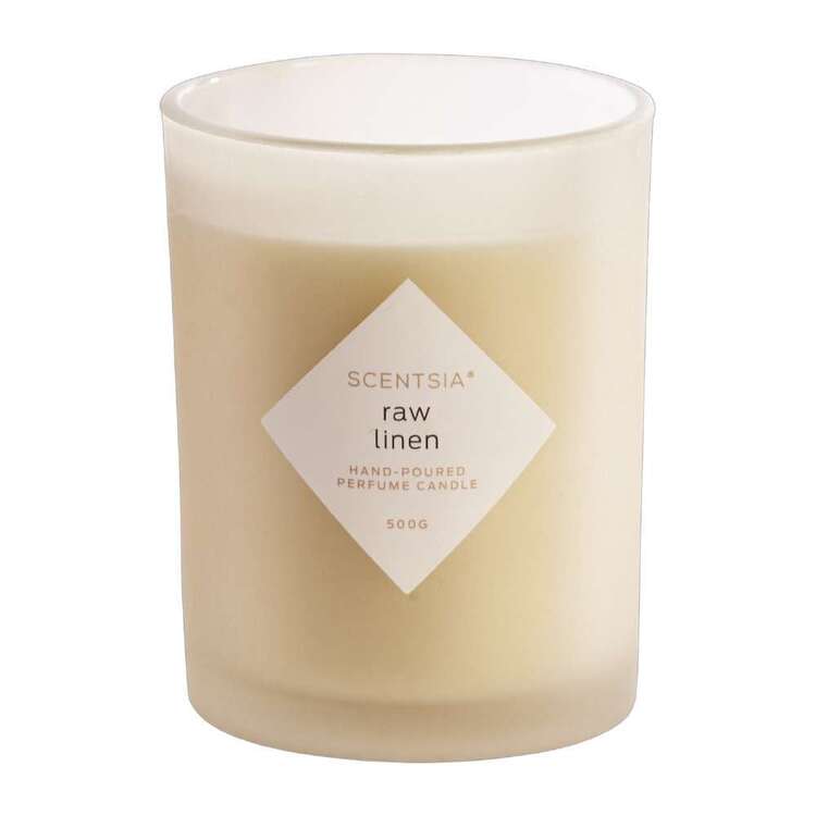 Scentsia Raw Linen Scented 500g Candle With Cork Lid Raw Linen 500 g