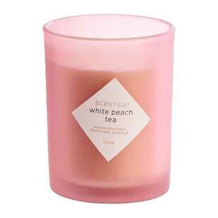 Scentsia White Peach Scented 500g Candle With Cork Lid White Peach Tea 500 g