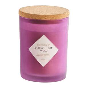 Scentsia Black Current Musk Scented 500g Candle With Cork Lid Blackcurrant Musk 500 g