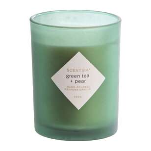 Scentsia Green Tea & Pear Scented 500g Candle With Cork Lid Green Tea & Pear 500 g