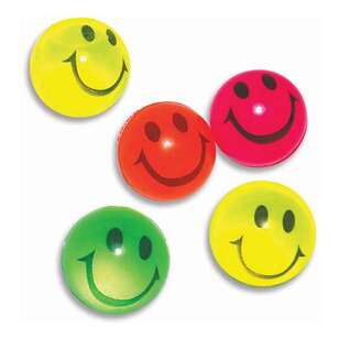 Artwrap Favour Smiley Bouncing Balls 5 Pack Multicoloured