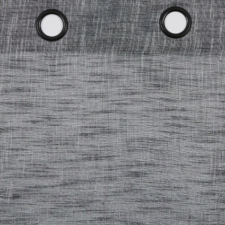 Brampton House Rhodes Sheer Eyelet Curtain Grey 120 x 221 cm