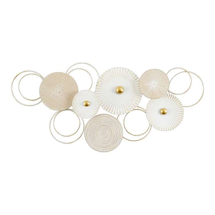 Living Space White Circles Metal Wall Décor