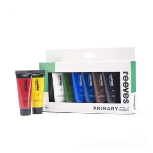 Reeves 8 x 22 ml Acrylic Paint Set Primary