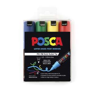 POSCA PC-7M 4 Pack Poster Markers Multicoloured