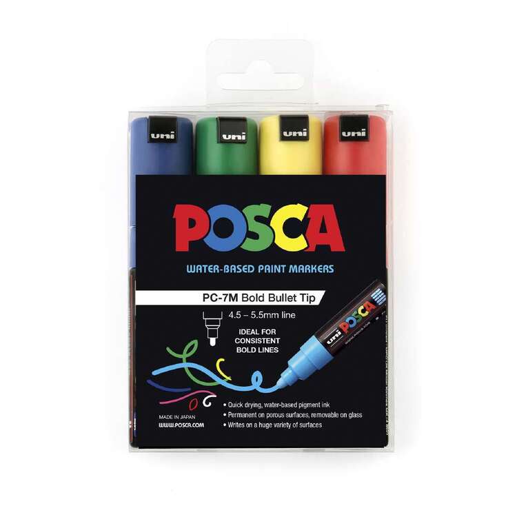 POSCA PC-7M 4 Pack Poster Markers